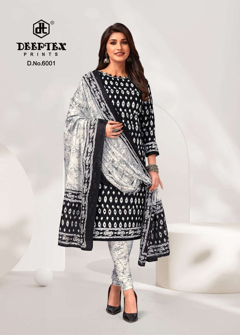 Deeptex Prints Aaliza Black & White Special Cotton Printed Salwar Suit