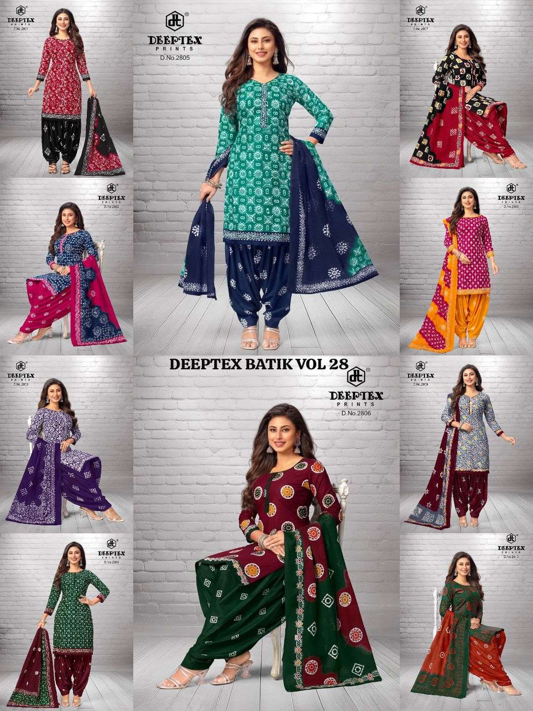 Deeptex Prints Batik Plus Vol 28 Pure Cotton Printed Dailywear Suit