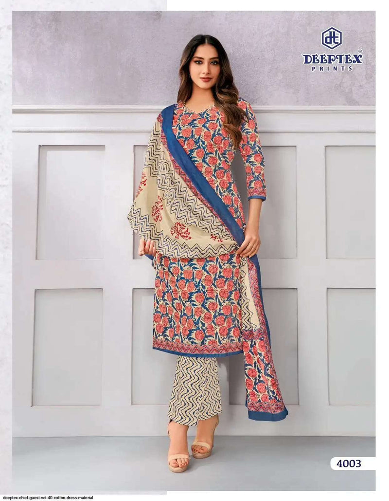 Deeptex Prints Chief Guest Vol 40 Printed Cotton Dailywear Salwar Kameez