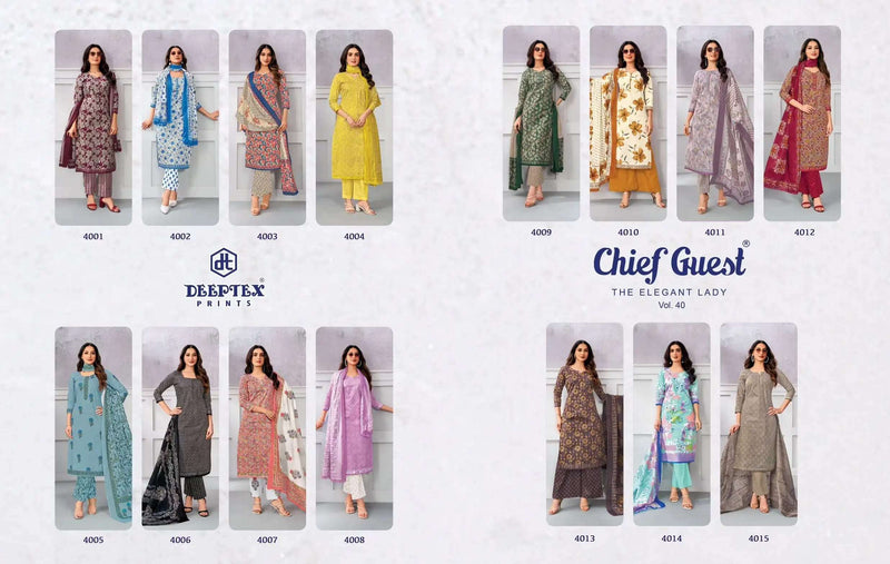 Deeptex Prints Chief Guest Vol 40 Printed Cotton Dailywear Salwar Kameez