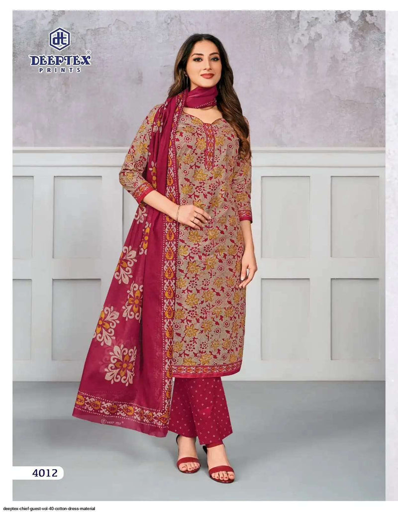 Deeptex Prints Chief Guest Vol 40 Printed Cotton Dailywear Salwar Kameez