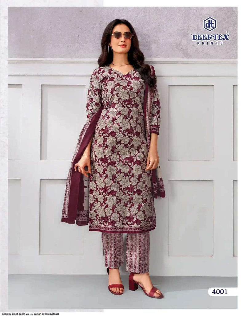 Deeptex Prints Chief Guest Vol 40 Printed Cotton Dailywear Salwar Kameez