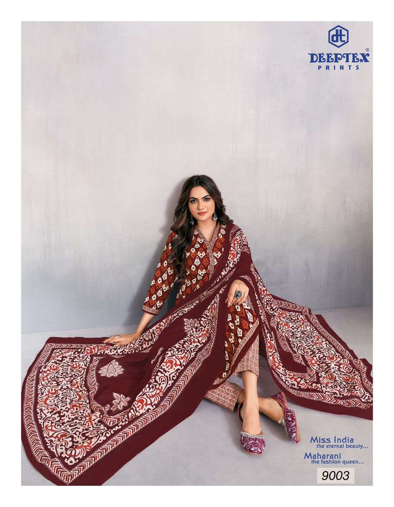 Deeptex Prints Miss India Vol 90 Pure Cotton Printed Wear Salwar Suita