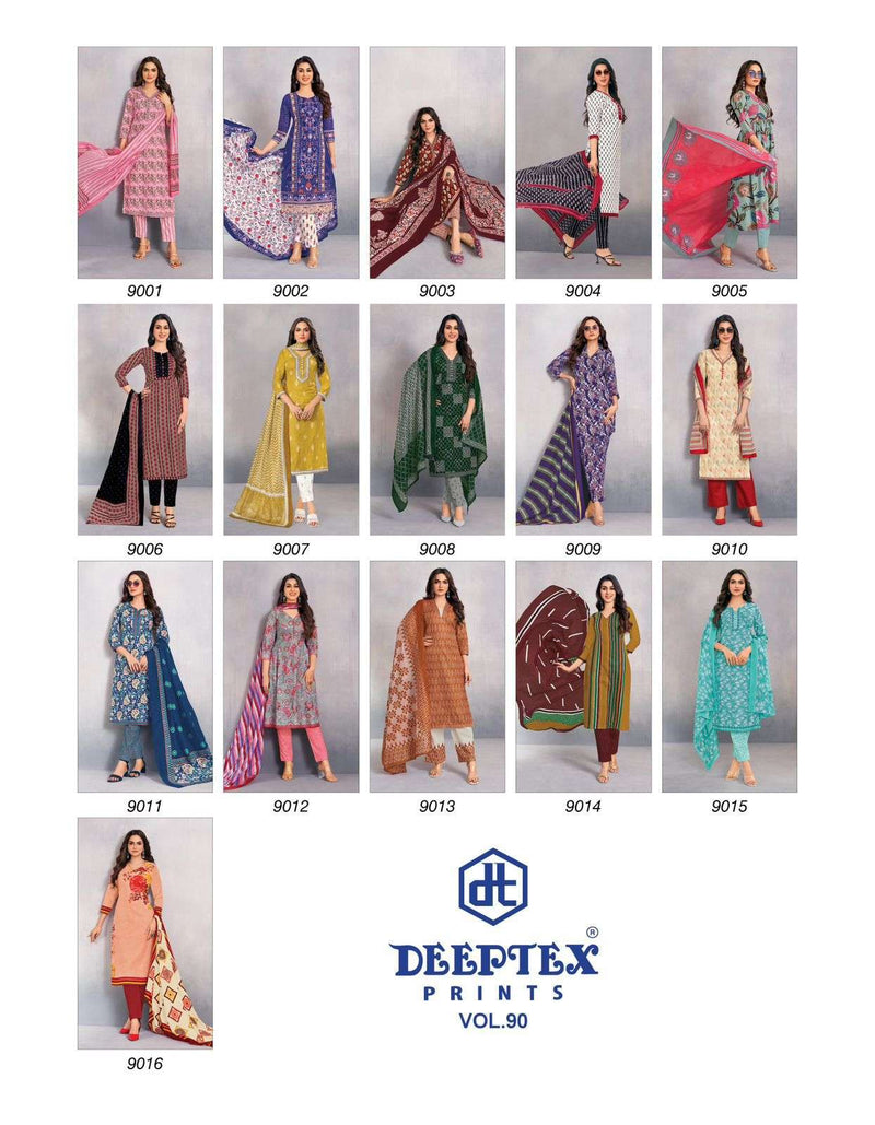 Deeptex Prints Miss India Vol 90 Pure Cotton Printed Wear Salwar Suita