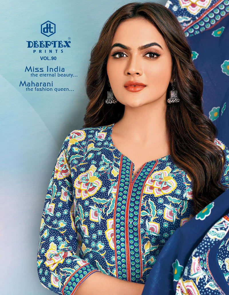 Deeptex Prints Miss India Vol 90 Pure Cotton Printed Wear Salwar Suita