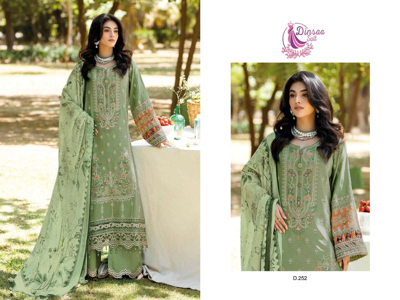 Dinsaa Imrozia Vol 1 Cotton With Heavy Self Embroidery Designer Salwar Suit