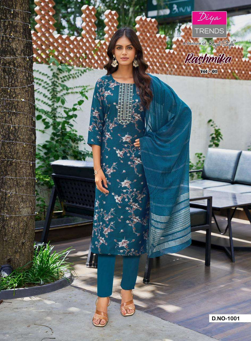 Diya Trends Rashmika Vol 1 Fancy Embroidered Designer Wear Kurti