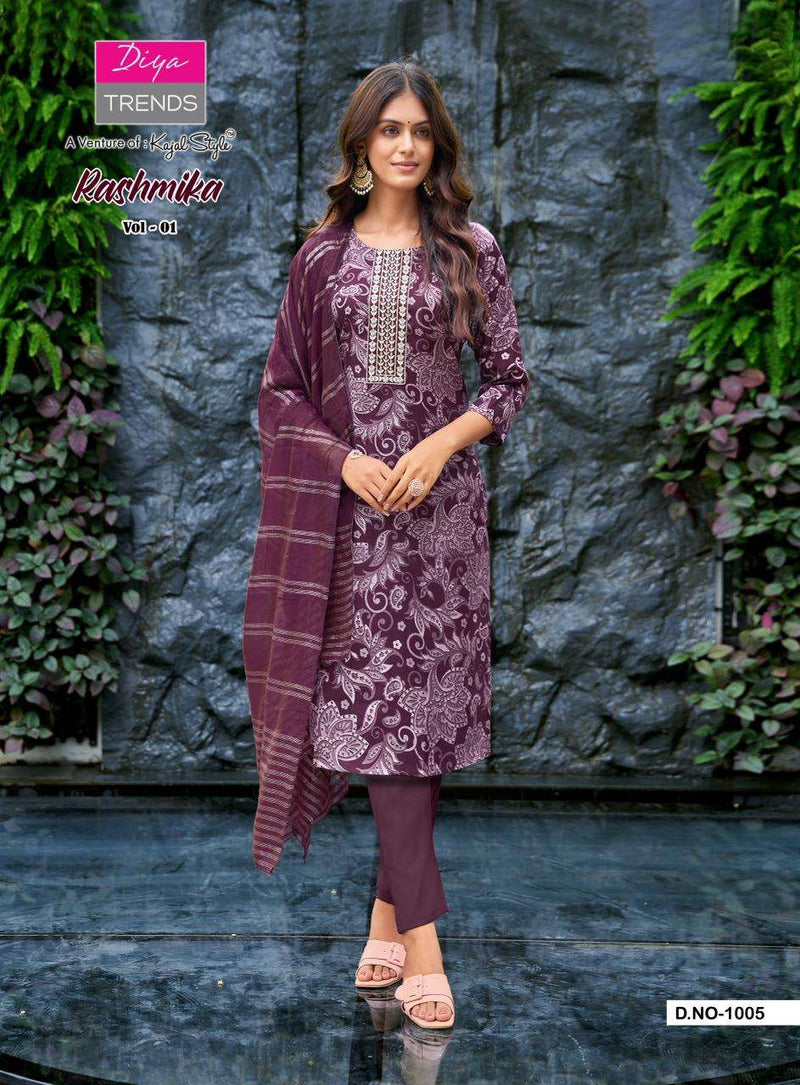 Diya Trends Rashmika Vol 1 Fancy Embroidered Designer Wear Kurti