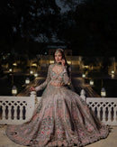 SYF HC-971 Kasturi Silk Bridal Lehenga – Heavy Embroidery, Sequins & Hand Pearl Work | Wedding Collection 2025