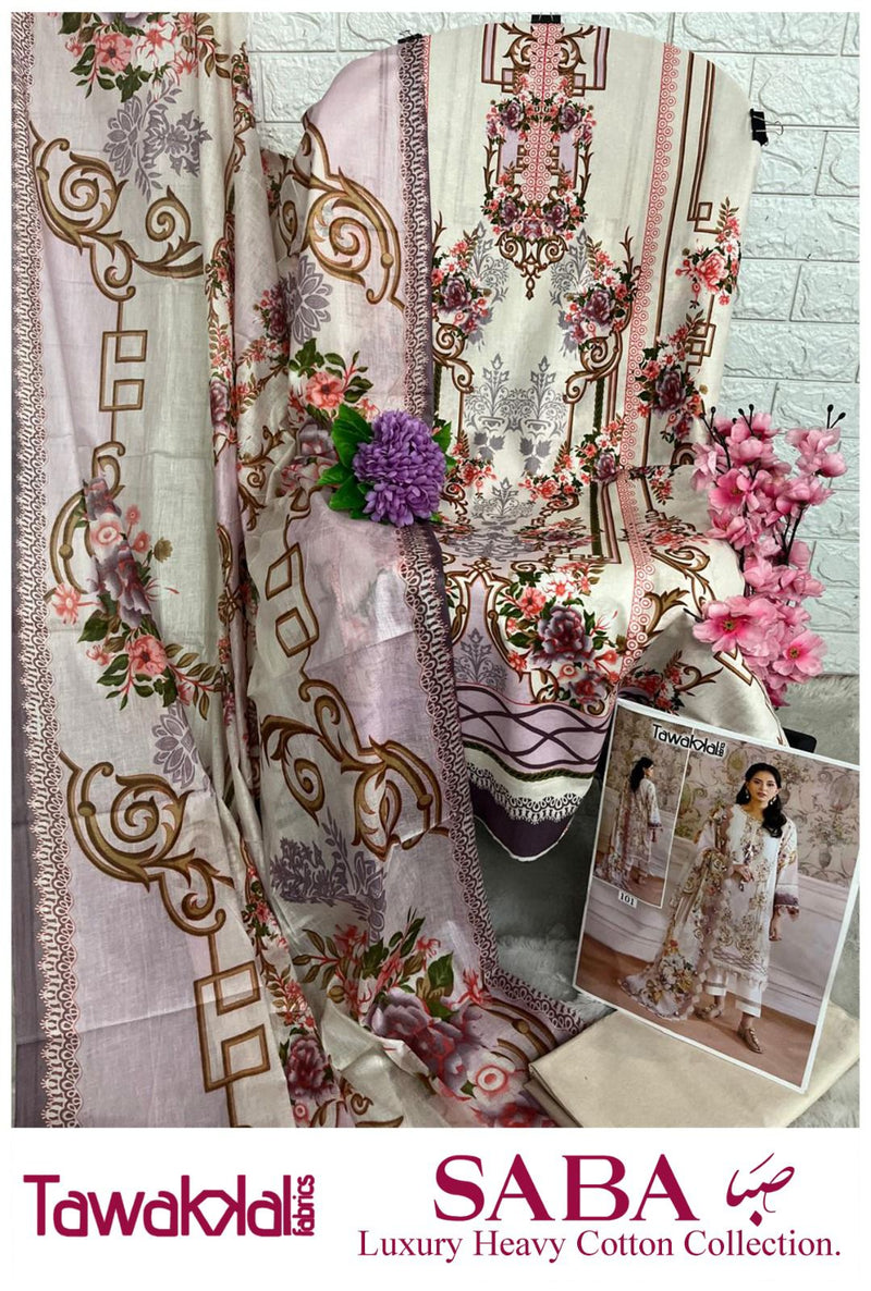 Tawakkal Saba Luxury Lawn Cotton Collection Printed Karachi Salwar Kameez