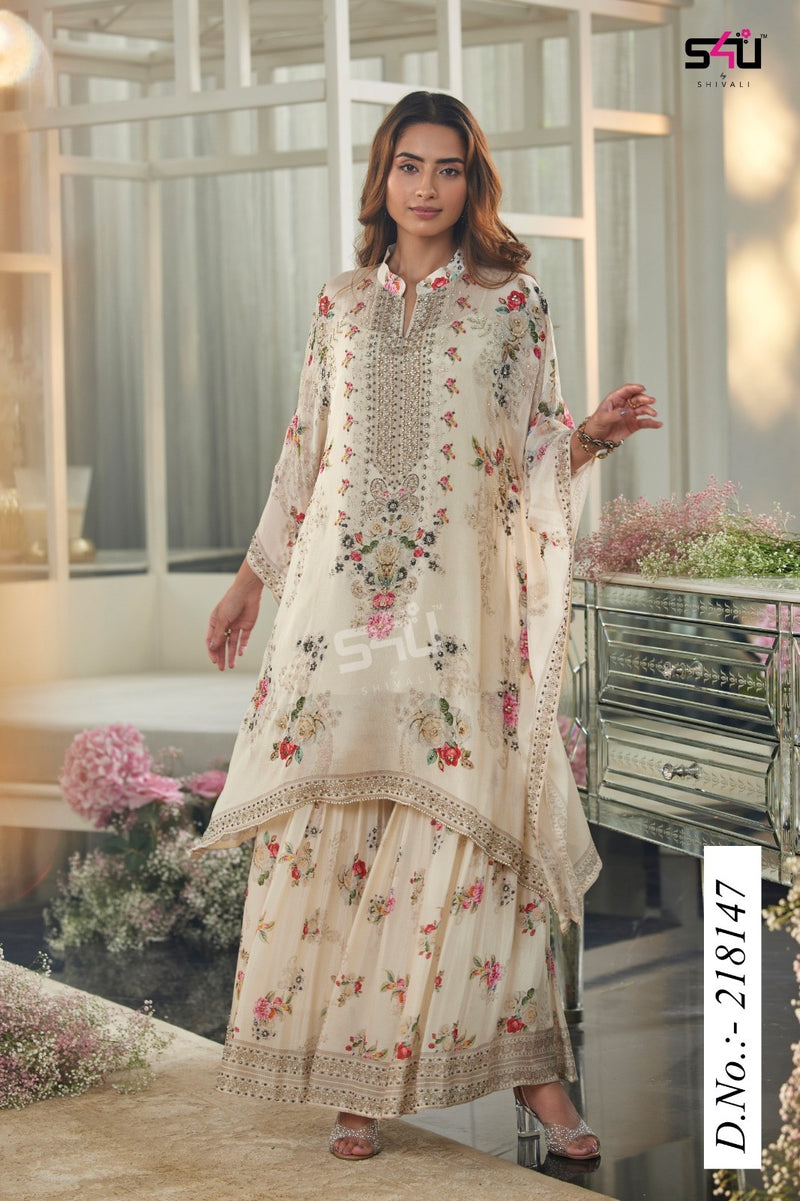 S4U Festive Diaries Vol 28 Elegant Printed Kurta with Flared Palazzo