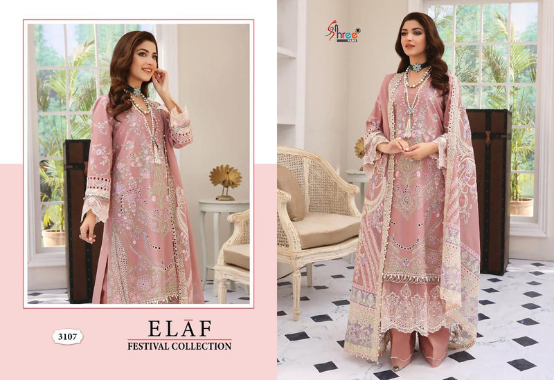 Shree Fabs Elaf Festival Collection Cotton With Fancy Embroidery Designer Salwar Kameez