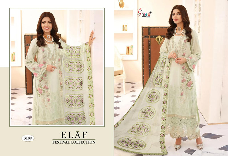 Shree Fabs Elaf Festival Collection Cotton With Fancy Embroidery Designer Salwar Kameez