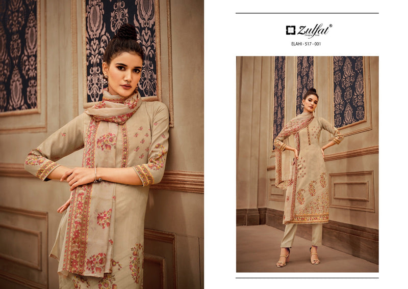 Zulfat Designer Suits Elahi Pashmina Designer Party Wear Suit