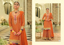 Eba Lifestyle Armani Vol 7 Heavy Chinon Embroidered Work Sharara Suit