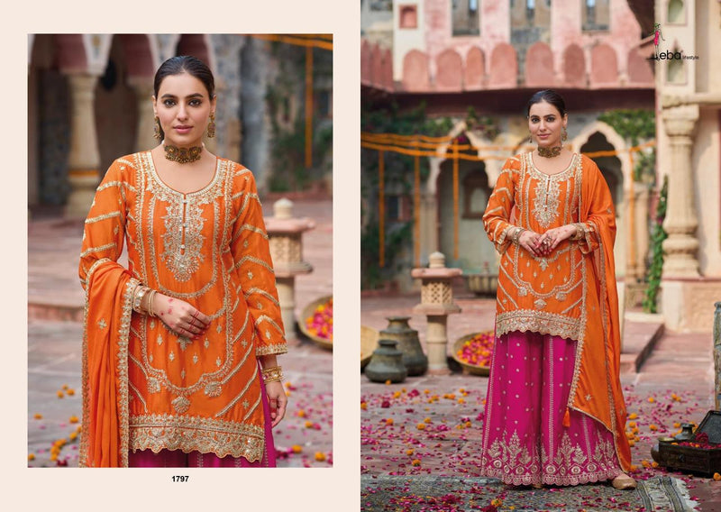 Eba Lifestyle Kanak Pure Chinon Embroidery Work Fancy Partywear Suit