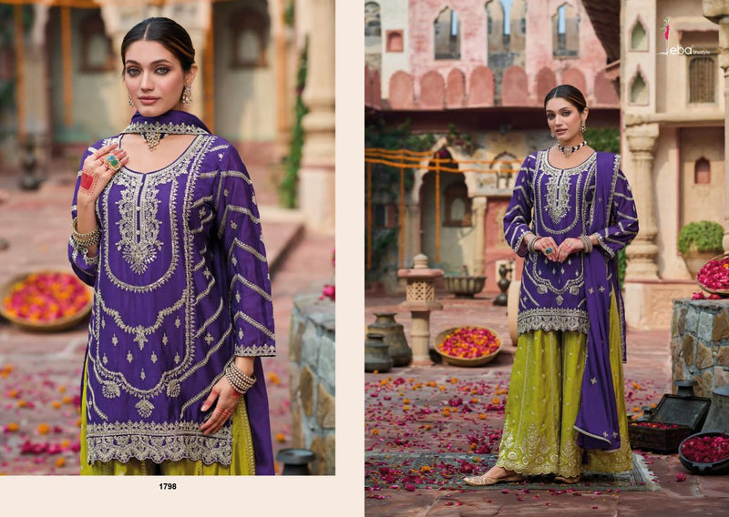 Eba Lifestyle Kanak Pure Chinon Embroidery Work Fancy Partywear Suit