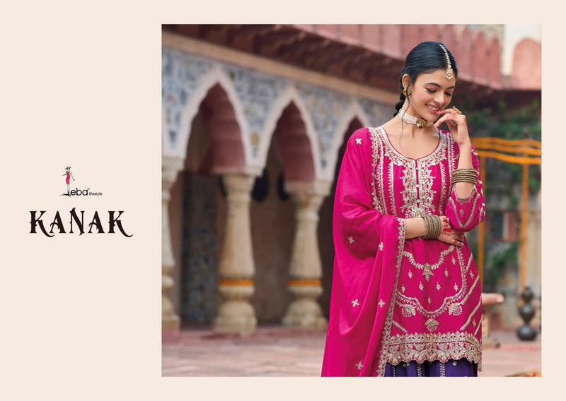 Eba Lifestyle Kanak Pure Chinon Embroidery Work Fancy Partywear Suit