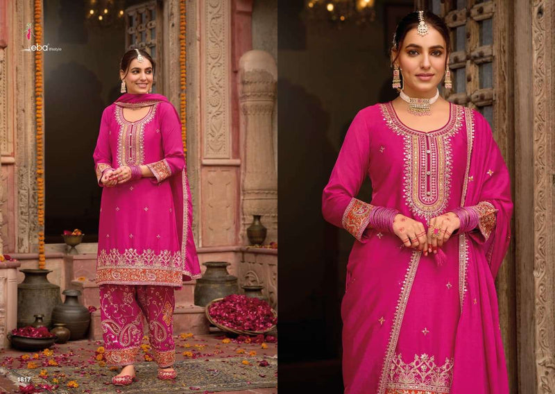 Eba Lifestyle Kashish Pure Chinon Embroidery Work Designer Work Suit