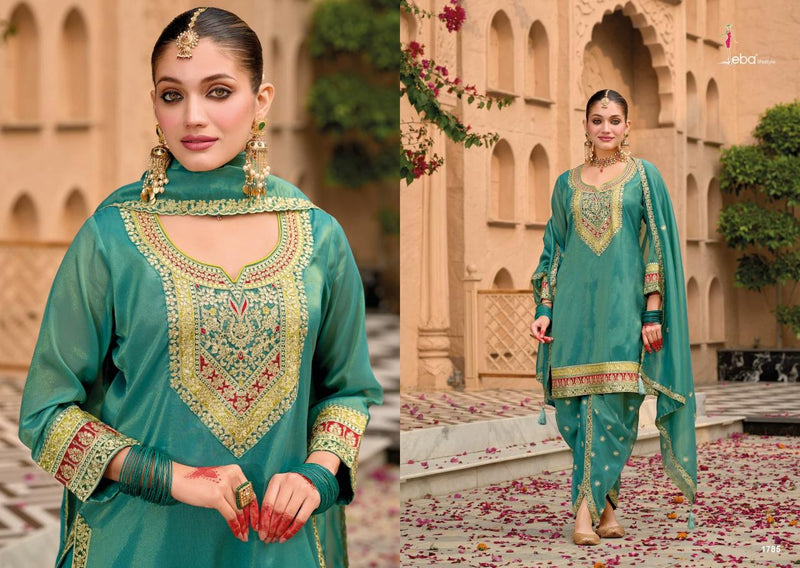 Eba Lifestyle Meraki Simar Embroidery Work Designer Wear Suit