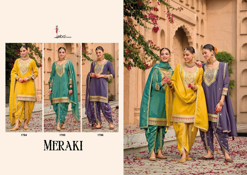 Eba Lifestyle Meraki Simar Embroidery Work Designer Wear Suit