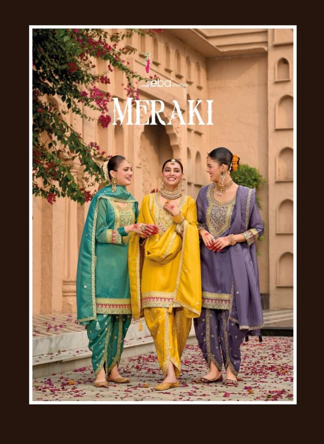 Eba Lifestyle Meraki Simar Embroidery Work Designer Wear Suit