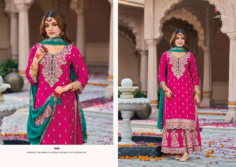 Eba Lifestyle Nikhar Pure Chinon Embroidery Work Fancy Wear Salwar Suit