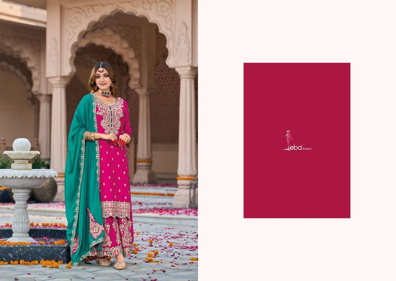 Eba Lifestyle Nikhar Pure Chinon Embroidery Work Fancy Wear Salwar Suit