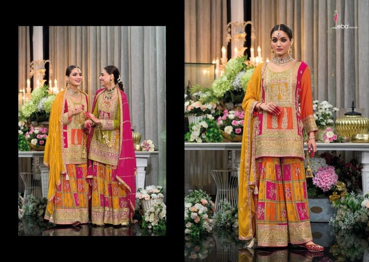 Eba Lifestyle Rang Heavy Chinon Embroidery Work Designer Wear Salwar Suit