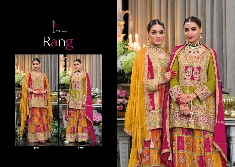 Eba Lifestyle Rang Heavy Chinon Embroidery Work Designer Wear Salwar Suit