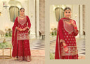 Eba Lifestyle Rangoli Chinon Embroidered Work Designer Wear Sharara Suit