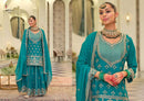 Eba Lifestyle Rangoli Chinon Embroidered Work Designer Wear Sharara Suit