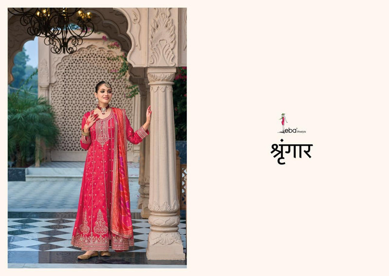 Eba Lifestyle Shringar Heavy Simar Embroidered Work Designer Wear Suit