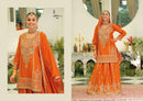 Eba Lifestyle Suhani Fancy Chinon Embroidered Work Designer Sharara Suit