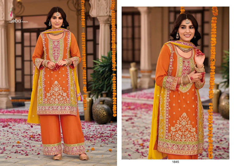 Eba Lifestyle Swara Vol 2 Heavy Chinon Embroidered Work Designer Suit