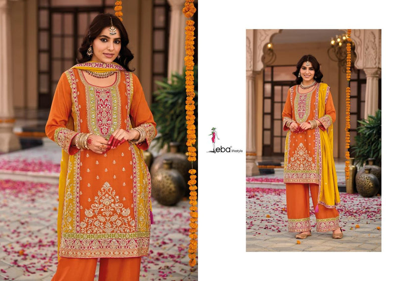 Eba Lifestyle Swara Vol 2 Heavy Chinon Embroidered Work Designer Suit