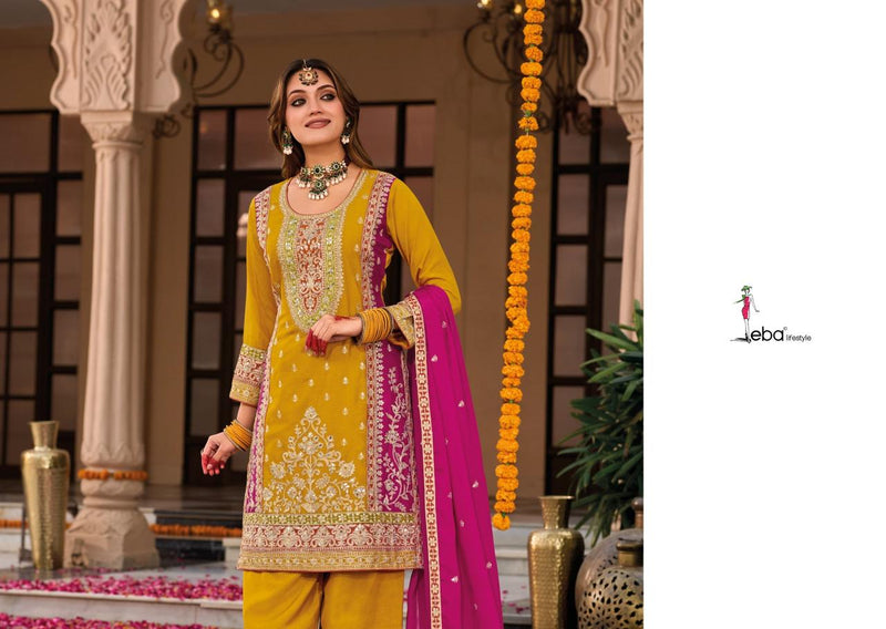 Eba Lifestyle Swara Vol 2 Heavy Chinon Embroidered Work Designer Suit