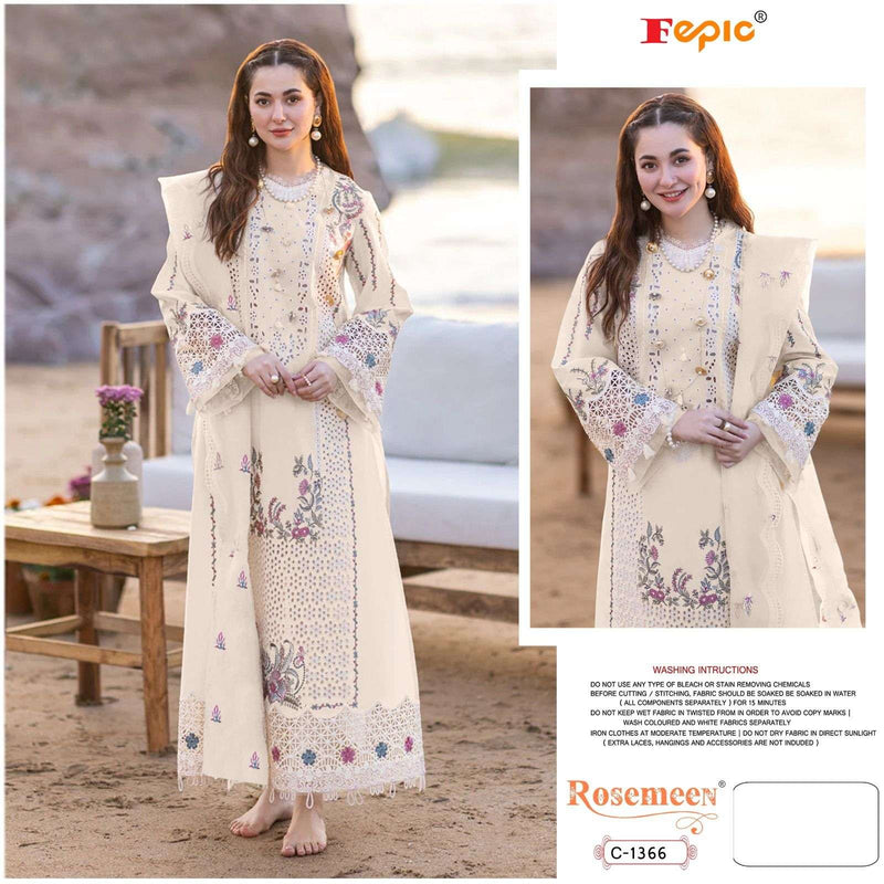 Fepic Rosemeen C 1366 Cotton With Heavy Embroidery Pakistani Designer Party Wear Salwar Kameez