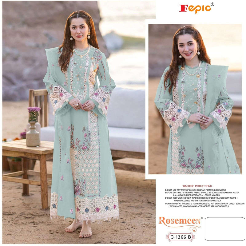 Fepic Rosemeen C 1366 Cotton With Heavy Embroidery Pakistani Designer Party Wear Salwar Kameez