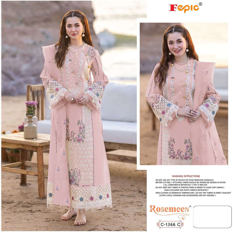 Fepic Rosemeen C 1366 Cotton With Heavy Embroidery Pakistani Designer Party Wear Salwar Kameez