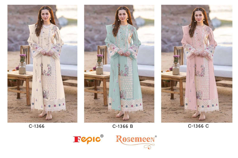 Fepic Rosemeen C 1366 Cotton With Heavy Embroidery Pakistani Designer Party Wear Salwar Kameez