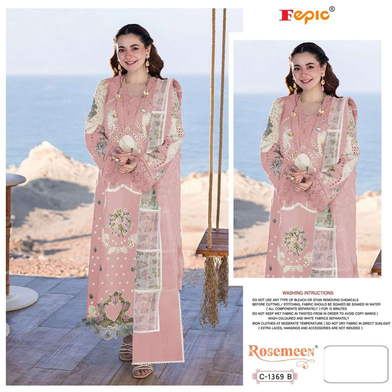 Fepic Rosemeen C 1369  Cotton Embroidered Pakistani Designer Heavy Embroidery Salwar Kameez