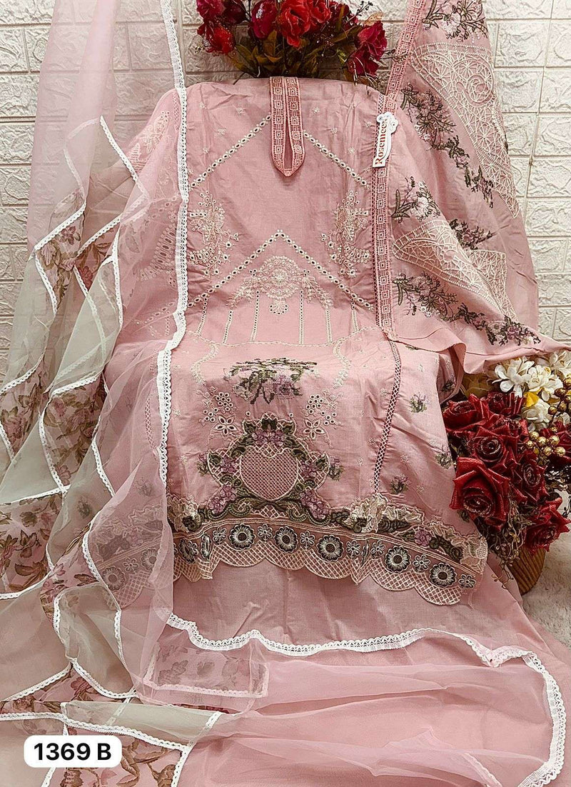 Fepic Rosemeen C 1369  Cotton Embroidered Pakistani Designer Heavy Embroidery Salwar Kameez