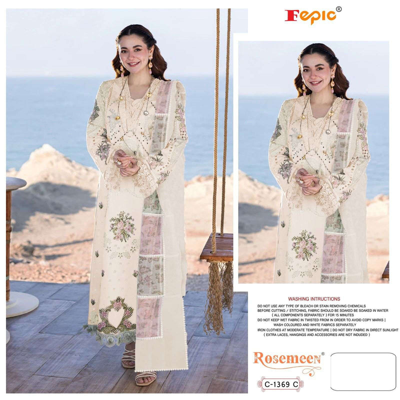 Fepic Rosemeen C 1369  Cotton Embroidered Pakistani Designer Heavy Embroidery Salwar Kameez