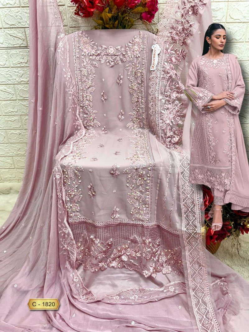 Fepic Rosemeen C 1820 Georgette Embroidered Handwork Salwar Suit
