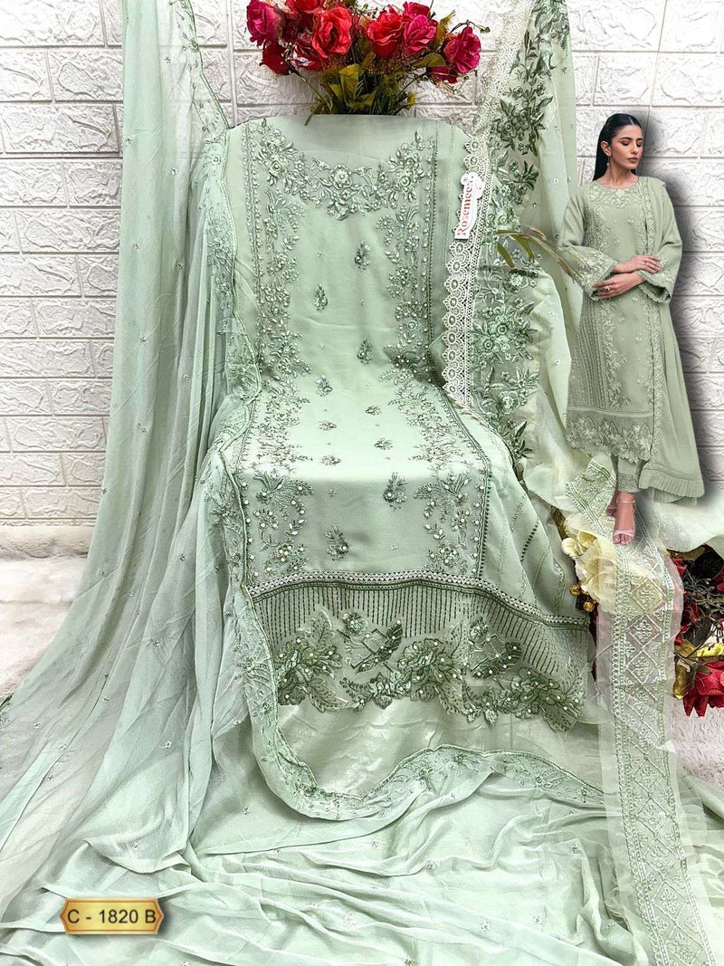 Fepic Rosemeen C 1820 Georgette Embroidered Handwork Salwar Suit