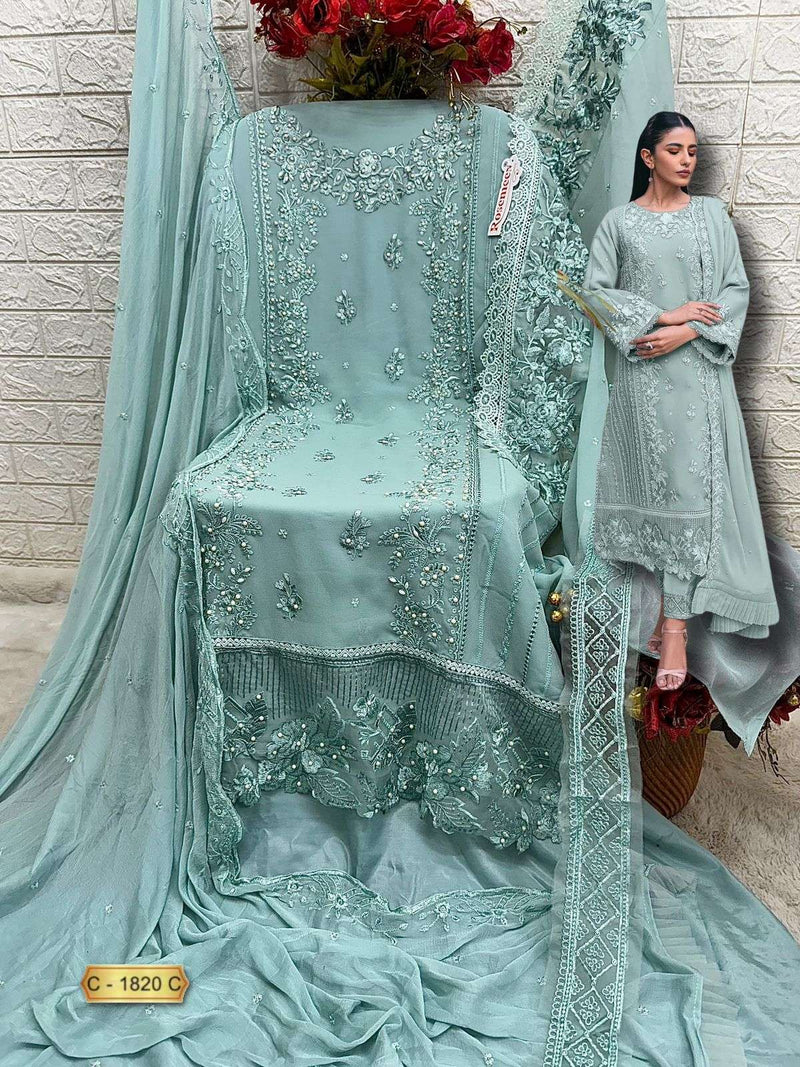 Fepic Rosemeen C 1820 Georgette Embroidered Handwork Salwar Suit