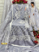 Fepic Rosemeen C 1972 Organza Embroidered Handwork Pakistani Suit