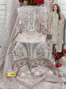 Fepic Rosemeen C 1985 Organza Embroidered Handwork Pakistani Suit