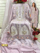 Fepic Rosemeen C 1985 Organza Embroidered Handwork Pakistani Suit